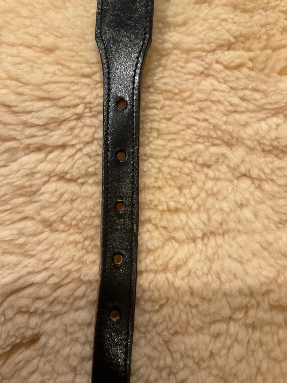 Vintage Brushy Creek black leather beaded western belt